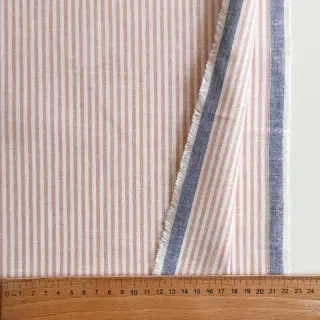 Ľan s bavlnou Stripe rose