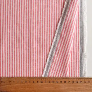 Ľan s bavlnou Stripe salmon