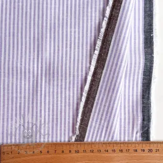 Pellava puuvillalla Stripe purple
