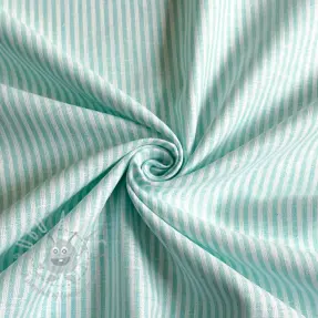 Pellava puuvillalla Stripe mint