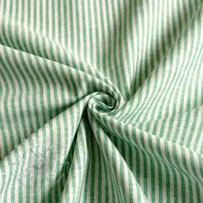 Pellava puuvillalla Stripe dark green