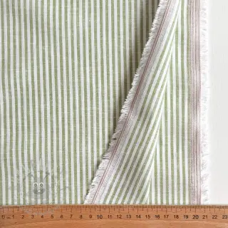 Pellava puuvillalla Stripe green
