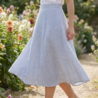 Ľan s bavlnou Stripe jeans