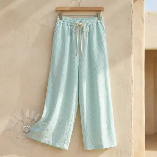 Pellava puuvillalla Stripe mint