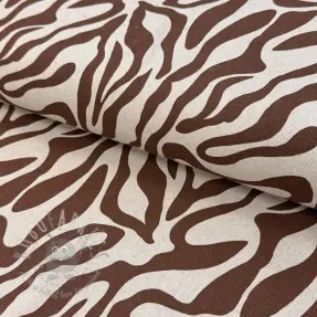 Sisustuskangas Linenlook Animal dark brown