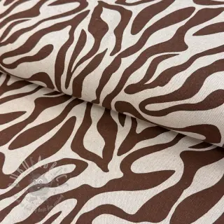 Sisustuskangas Linenlook Animal dark brown
