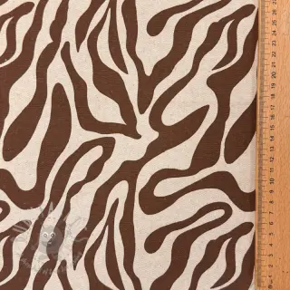 Sisustuskangas Linenlook Animal dark brown
