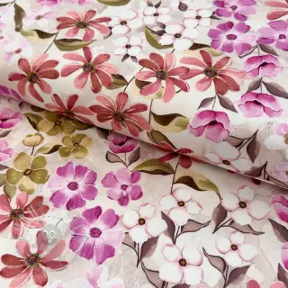 Sisustuskangas Floralia pink digital print