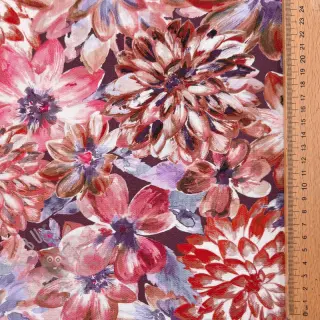 Sisustuskangas Peony orange digital print