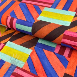 Sisustuskangas Stripes multi digital print
