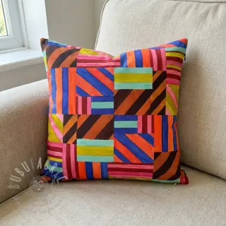 Sisustuskangas Stripes multi digital print