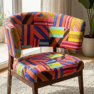 Sisustuskangas Stripes multi digital print