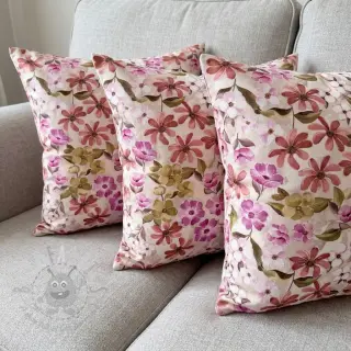 Sisustuskangas Floralia pink digital print