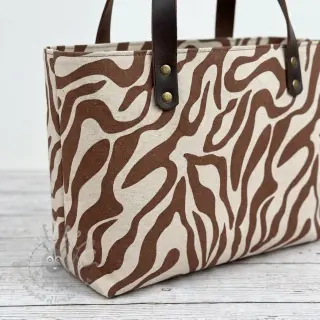 Sisustuskangas Linenlook Animal dark brown