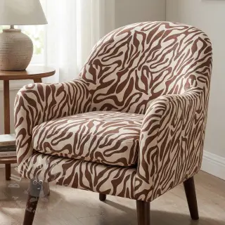 Sisustuskangas Linenlook Animal dark brown