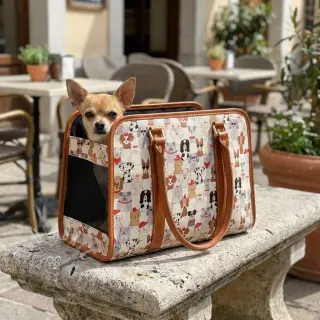 Sisustuskangas Linenlook Dog Dress Up