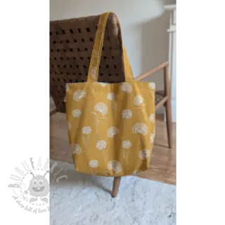 Sisustuskangas Linenlook Elegant dandelion golden yellow