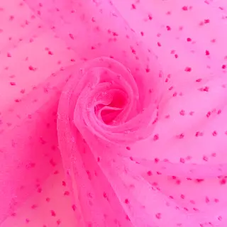 Tyl na TUTU DOTS fuchsia