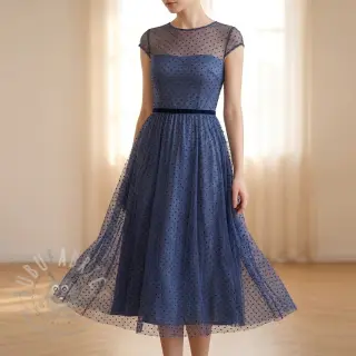 Tylli TUTU-hameeseen DOTS dark blue