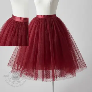 Tylli TUTU-hameeseen DOTS bordeaux