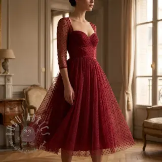 Tylli TUTU-hameeseen DOTS bordeaux