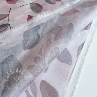 Lyocell pellavalla ja silkki Retro Flowers design B