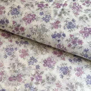 Lyocell pellavalla ja silkki Retro Flowers design C