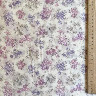 Lyocell pellavalla ja silkki Retro Flowers design C