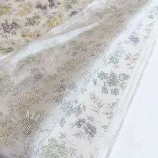 Lyocell pellavalla ja silkki Retro Flowers design D