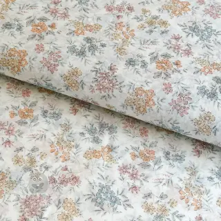 Lyocell pellavalla ja silkki Retro Flowers design E