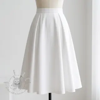Puuvillakangas TWILL Mango white