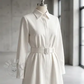 Puuvillakangas TWILL Mango off white