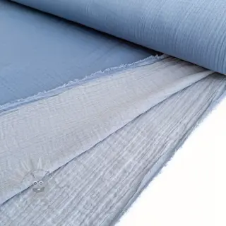Kaksinkertainen harsokangas/musliini DOUBLE FACE cloud blue