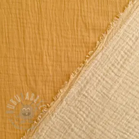 Kaksinkertainen harsokangas/musliini DOUBLE FACE old yellow