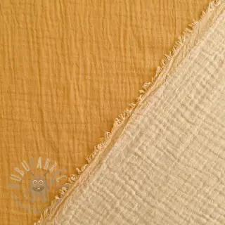 Kaksinkertainen harsokangas/musliini DOUBLE FACE old yellow