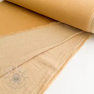 Kaksinkertainen harsokangas/musliini DOUBLE FACE old yellow