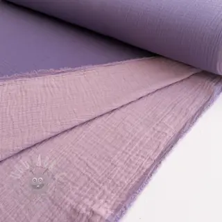 Kaksinkertainen harsokangas/musliini DOUBLE FACE lavender