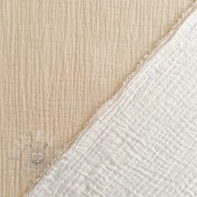 Kaksinkertainen harsokangas/musliini DOUBLE FACE sand