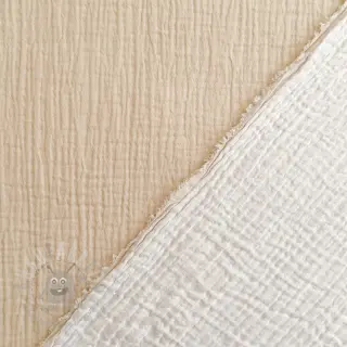 Kaksinkertainen harsokangas/musliini DOUBLE FACE sand