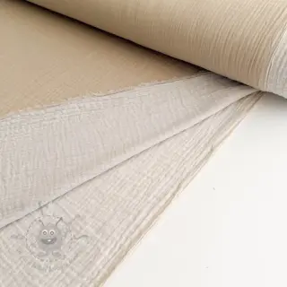 Kaksinkertainen harsokangas/musliini DOUBLE FACE sand