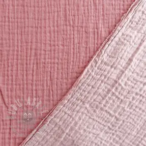 Kaksinkertainen harsokangas/musliini DOUBLE FACE lilac