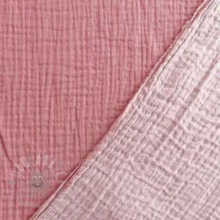 Kaksinkertainen harsokangas/musliini DOUBLE FACE lilac