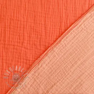 Kaksinkertainen harsokangas/musliini DOUBLE FACE peach