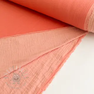 Kaksinkertainen harsokangas/musliini DOUBLE FACE peach