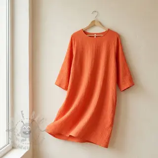 Kaksinkertainen harsokangas/musliini DOUBLE FACE peach