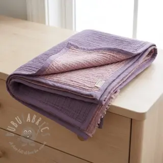 Kaksinkertainen harsokangas/musliini DOUBLE FACE lavender
