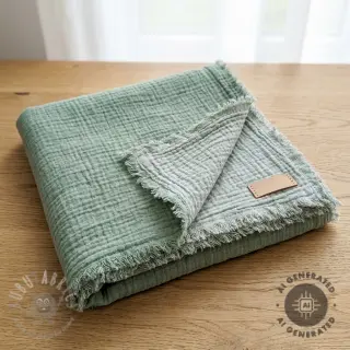 Kaksinkertainen harsokangas/musliini DOUBLE FACE light mint