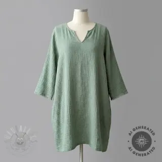 Kaksinkertainen harsokangas/musliini DOUBLE FACE light mint