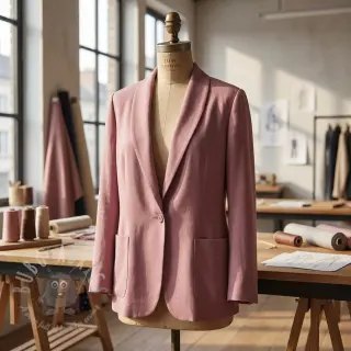 Viskoosi pellavalla BUBBLY old pink