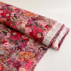 Viskoosi RAYON POPLIN Blossoms design Ja
